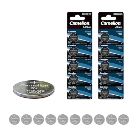 Camelion CR2025 3V Lithium Primary Coin Cell 10PK CR2025-BP5-2